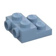 Plate Special 2 x 2 x 2/3 with Two Studs On Side and Two Raised [Solid Anti-stud], Sand Blue