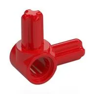 Technic Pin Connector Hub with 2 Perpendicular Axles, Red