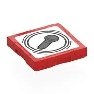 Tile Special 2 x 2 with SMART Tag with Microphone Print, Red