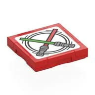 Tile Special 2 x 2 with SMART Tag with Lightsabers Print, Red