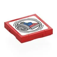 Tile Special 2 x 2 with SMART Tag with Docking Ring Print, Red