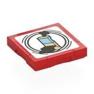 Tile Special 2 x 2 with SMART Tag with Communication Station Print, Red