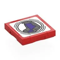 Tile Special 2 x 2 with SMART Tag with Throne Print, Red