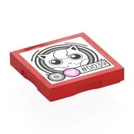 Tile Special 2 x 2 with SMART Tag with '#0039' Jigglypuff Print, Red
