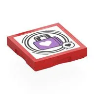 Tile Special 2 x 2 with SMART Tag with Bag with Heart Print, Red