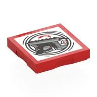 Tile Special 2 x 2 with SMART Tag with Temple with Columns Print, Red