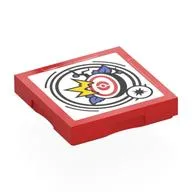 Tile Special 2 x 2 with SMART Tag with Leaves and Hit Target Print, Red