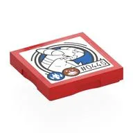 Tile Special 2 x 2 with SMART Tag with '#0445' Garchomp Print, Red