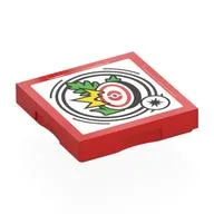 Tile Special 2 x 2 with SMART Tag with Green Leaves and Hit Target Print, Red