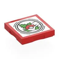 Tile Special 2 x 2 with SMART Tag with Leaves, Grass, and Pokeball Print, Red