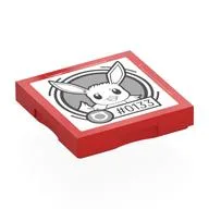 Tile Special 2 x 2 with SMART Tag with '#0133' Eevee Print, Red