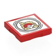 Tile Special 2 x 2 with SMART Tag with Rocks and Pokeball Print, Red
