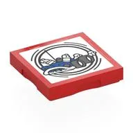 Tile Special 2 x 2 with SMART Tag with Go Kart Car Print, Red