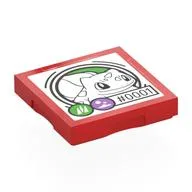 Tile Special 2 x 2 with SMART Tag with '#0001' Bulbasaur Print, Red
