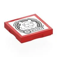 Tile Special 2 x 2 with SMART Tag with '#0399' Bidoof Print, Red
