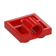 Plate Special 2 x 2 with 1 Pin Hole [Complete Underside Rib], Red