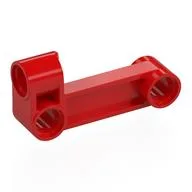 Technic Pin Connector Perpendicular 2 x 4 Bent - Beam with 90 Hole Ø 4.8, Red
