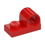 Plate Special 1 x 2 with Pin Hole on Top, Red