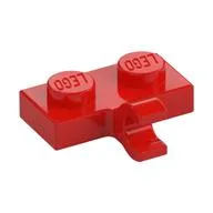 Plate Special 1 x 2 with Clip Horizontal on Side, Red