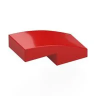 Brick Curved 2 x 1 No Studs [1/2 Bow], Red