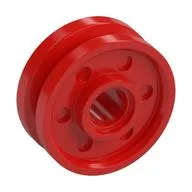 Wheel 18 x 8 with Fake Bolts and Deep Spokes with Inner Ring, Red