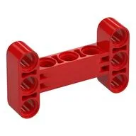 Technic Beam 3 x 5 Thick [90° Offset Centre Beam Holes], Red