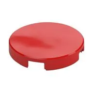Tile Round 2 x 2 with Bottom Stud Holder, Red