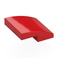Brick Curved 2 x 2 x 2/3, Red