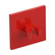 Road Sign Clip-on 2 x 2 Square [Thick Open O Clip], Red