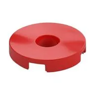 Tile Special Round 2 x 2 with Hole, Red