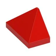 Brick Sloped 45° 2 x 1 Triple with Inside Stud Holder, Red