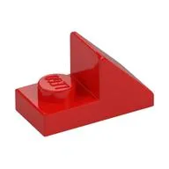 Brick Sloped 45° 2 x 1 with 2/3 Cutout [New Version], Red