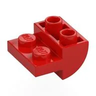 Brick Curved Inverted 2 x 2 with 1 x 2 Cutouts, Red