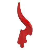 Wave / Flame Rounded Single with Pin, Red