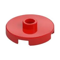 Plate Special Round 2 x 2 with Center Stud (Jumper Plate), Red
