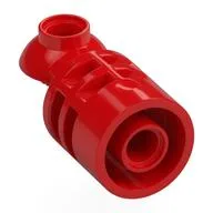 Brick Round 2 x 2 D. Tube with Rotation Joint Ball Half, Red