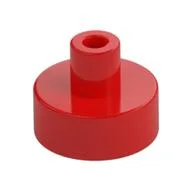 Tile Special Round 1 x 1 with Hollow Bar, Red