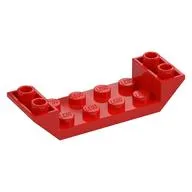 Brick Sloped Inverted 45° 6 x 2 Double with 2 x 4 Recessed, Red