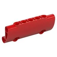 Technic Panel Curved 7 x 3 with 2 Pin Holes through Panel Surface, Red