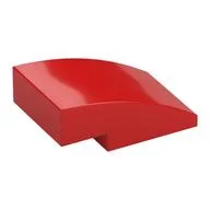 Brick Curved 3 x 2 No Studs, Red