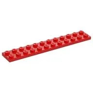 Plate 2 x 12, Red