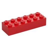 Brick 2 x 6, Red