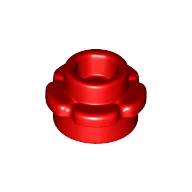 Plant, Flower, Plate Round 1 x 1 with 5 Petals, Red