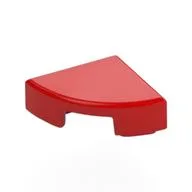 Tile Round 1 x 1 Quarter, Red
