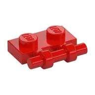 Plate Special 1 x 2 Side Handle [Free Ends], Red