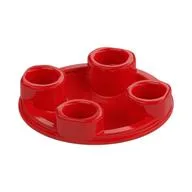 Plate Round 2 x 2 with Rounded Bottom [Boat Stud], Red