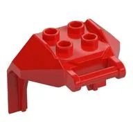 Plate Special, 2 x 2 Studs and Handle, Closed Ends (Mech Chest Plate / Armor), Red