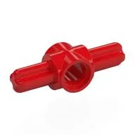 Technic Pin Connector Hub with 2 Axles, Red