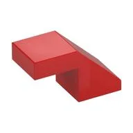 Brick Sloped 45° 2 x 1 with 2/3 Inverted Cutout and no stud, Red
