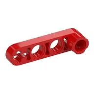 Technic Beam 1 x 4 Thin with Stud Connector, Red